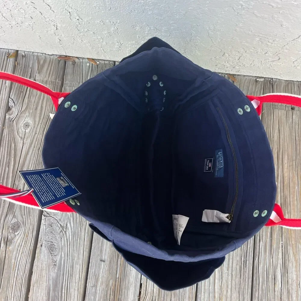 NEW Polo Ralph Lauren Team USA 2024 Summer Olympics Patch Tote Bag Navy Blue